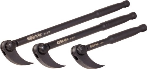 KS Tools Komplet Roll pod głowę praktyczny dźwignia 911.8175 Czarny, 3-częściowy, 250 400 MM