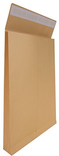 Idena 10250 koperta blokowa, DIN C4, grubość 4 cm, 130 g/m, samoklejąca, bez okienka, 100 szt., z makulatury, brązowa 10250