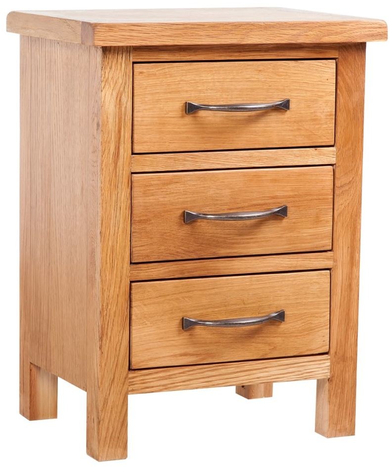 vidaXL Dębowa szafka nocna z 3 szufladami 40 x 30 54 cm