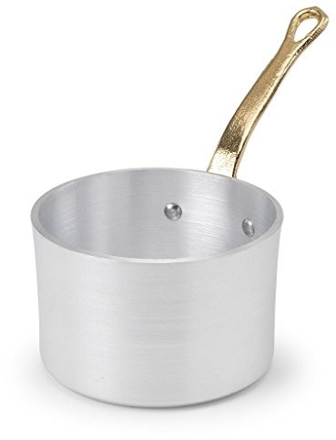 Agnelli Linia pentole agnelli 1932 A serwowania duszonych wysokiej garnków z aluminium, grubość 3 MM, z uchwytem z mosiądzu, srebrny ALMA10510