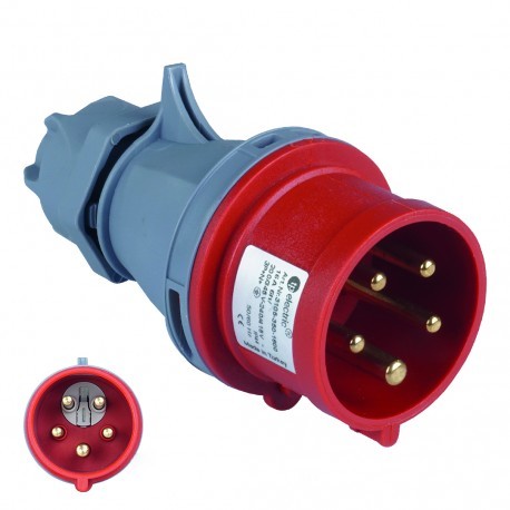 TP Electric Wtyczka przenośna zwrotnica faz 5P 32A IP44 400V 2085 3107-350-1600