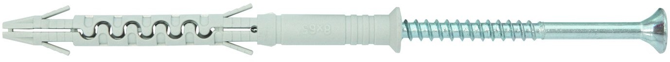 WKRĘT-MET Kołek ramowy z łbem stożkowym i gniazdem krzyżowym 8 mm x 65 mm