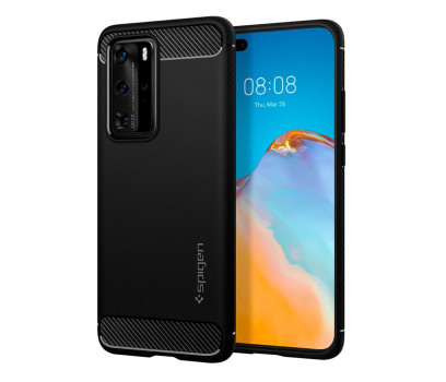 Spigen Etui Rugged Armor Huawei P40 Pro czarne 8809685629207