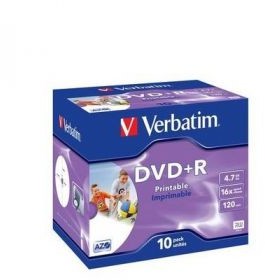 Verbatim DVD+R 4.7GB x16 do nadruku Pudełko (43508)