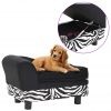 Vidaxl Sofa dla psa, czarna, 57x34x36 cm, pluszowa