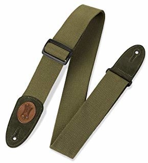 Levy's Leathers levy LEDy mssc8-GRN gitara pasek (bawełna 2 cale/5,1 cm) Zielony
