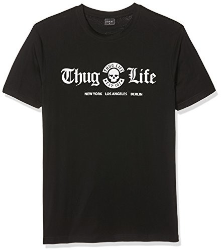 Mister Tee chłopcy Thug Life Cities T-shirty, czarny, S MT384