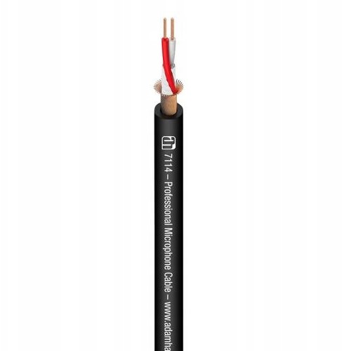 Adam Hall Przewód Cables 7114 BLK Kabel mikrofonowy 2 x 0,31 mm czarny