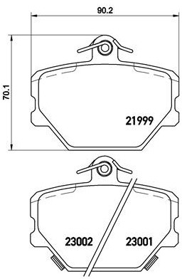 BREMBO Zestaw klocków hamulcowych, hamulce tarczowe P 50 038
