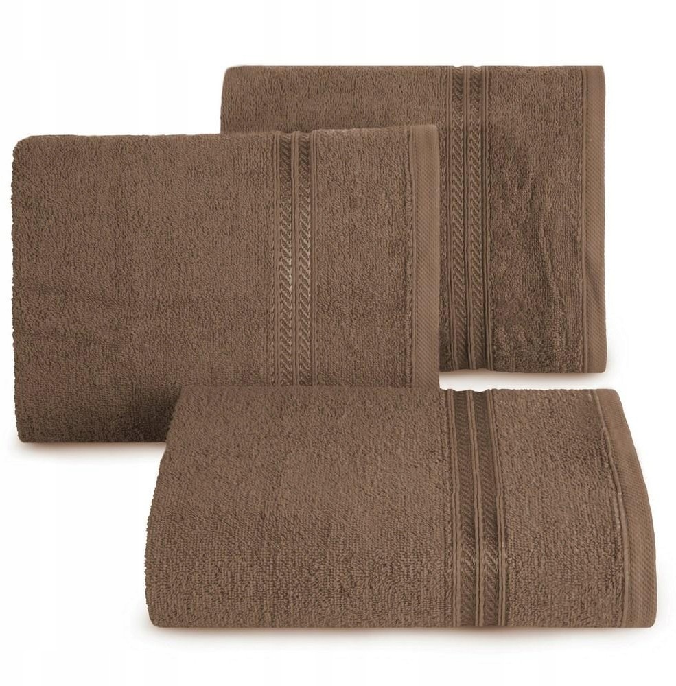 Eurofirany Ręcznik Lori 50x90 brązowy 450g/m2
