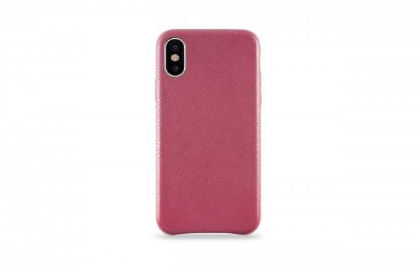 KMP Leather Case do iPhone X skórzane czerwone