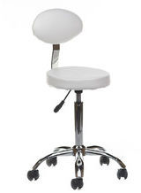 Beauty System Taboret kosmetyczny z oparciem BH-7289
