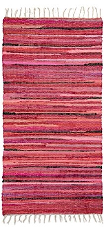 Relaxdays dywanik z resztek 70 x 140 cm, z frędzlami z poliestru i bawełny, wielokolorowy, dywan z łatek, różne kolory 10020458_47