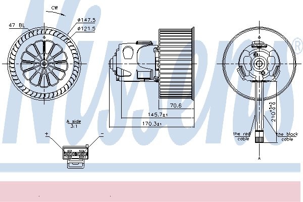 NISSENS Wentylator wnętrza NISSENS 87240
