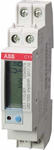 ABB Stotz S&J licznik zużycia energii C11 110-301 IEC 40A 1ph. 230VAC IP20 licznik energii elektrycznej 7392696035729