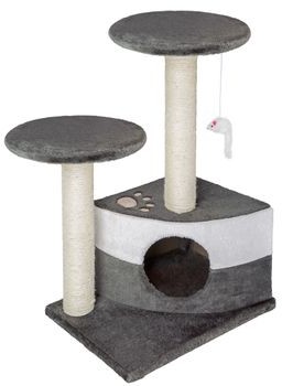 TecTake Drapak dla kota Tommy 71 cm szary/biały 400484