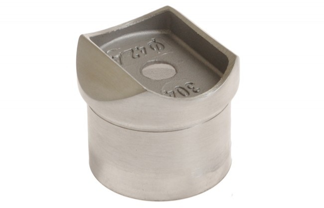 (8) Podpora poręczy przykręcana na rurę D=42,4x2 mm, nierdzewna AISI304 (A/0727-242)