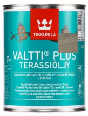 Tikkurila VALTTI PLUS TERRACE OIL- olej do drewna, szary, 0.9 l