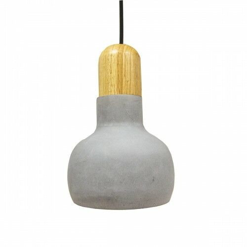 Vildevik Betonowa lampa wisząca Olo z drewnianą oprawą 21 cm 20009