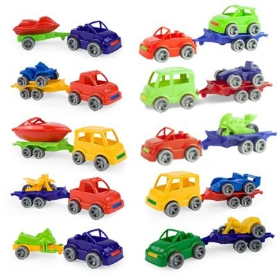 Wader Pojazd Kid Cars Sport autka z przyczepą