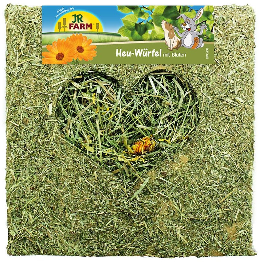 Jr Farm Kostka z siana z kwiatami - 450 g