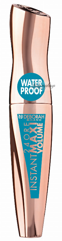 Deborah MILANO - 24ORE - INSTANT MAXI VOLUME WATERPROOF MASCARA - Wodoodporny tusz do rzęs dodający objętości - BLACK WATERPROOF