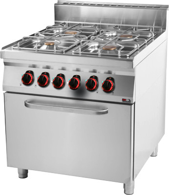 RedFox Kuchnia gazowa z piekarnikiem elektrycznym konwekcyjnym GN 1/1 CF- 90-11