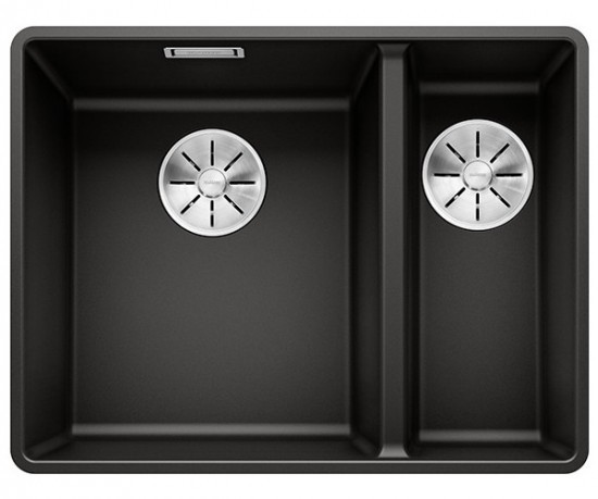 Blanco SUBLINE 340/160-F Silgranit PuraDur Czarny lewa InFino 525984