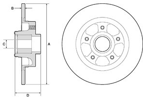 Delphi Tarcza hamulcowa BG9132RS