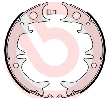 BREMBO Zesatw szczęk hamulcowych, hamulec postojowy S 83 543