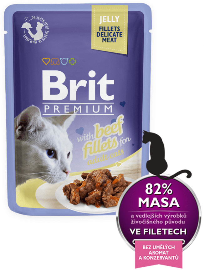 Brit Premium Cat Delicate Wołowina w sosie 24x85 g