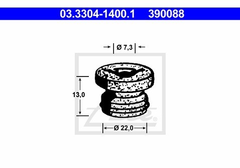 ATE Korek wlewu, zbiornik płynu hamulcowego 03.3304-1400.1
