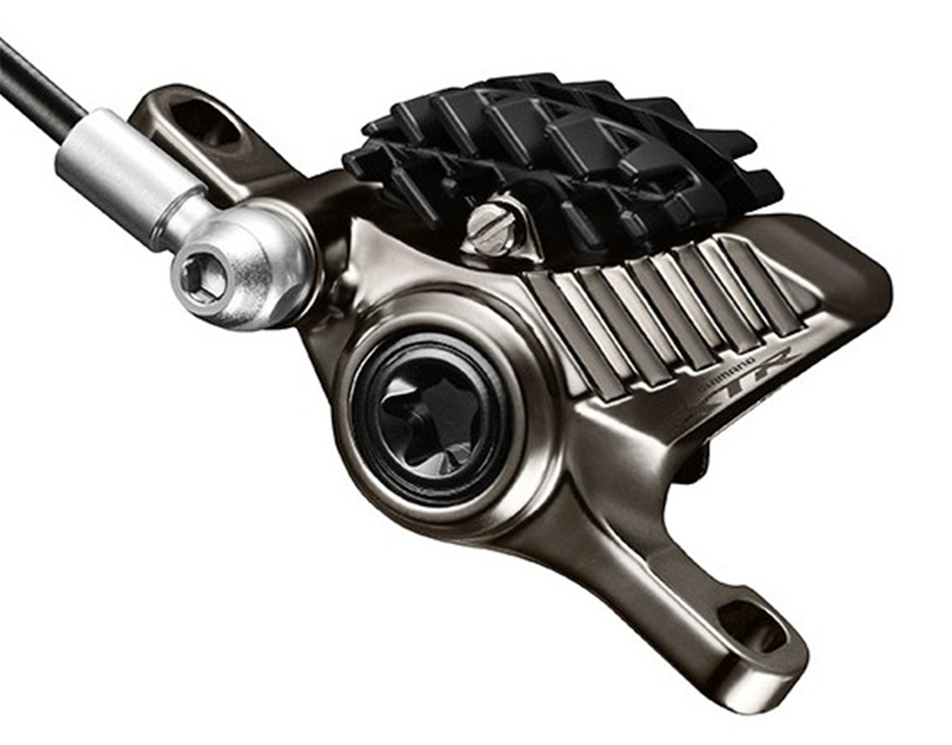 Shimano Zacisk hamulca tarczowego XTR BR-M9020 czarny-srebrny / Materiał: metaliczne