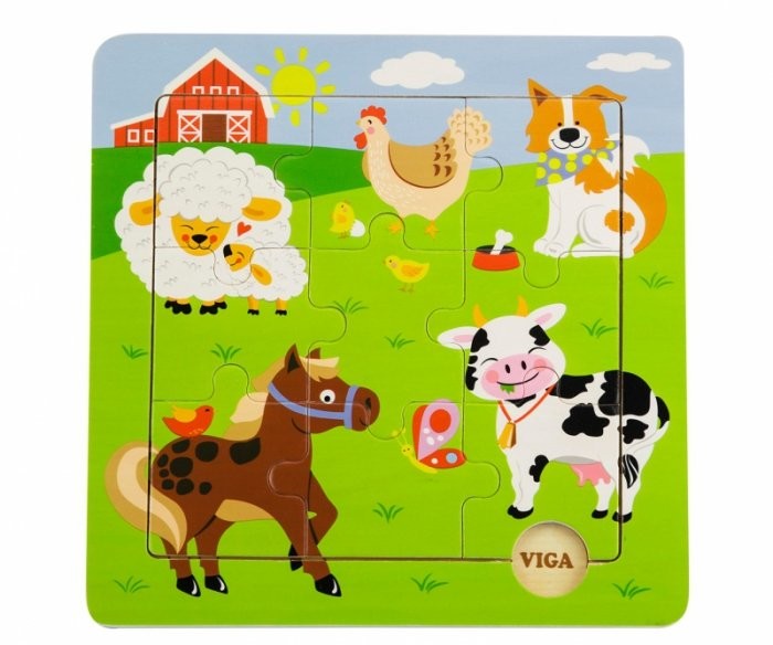 VIGA 50837 Puzzle na podkładce farma