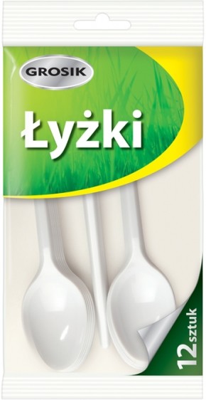 Grosik łyżki plastikowe 12 sztuk