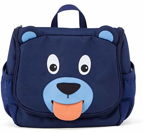 Affenzahn Affenzahn Kosmetyczka niedźwiedź dla dzieci 1-3 lat 17 x 20 x 7 cm - niebieska AFZ-WAB-001-003