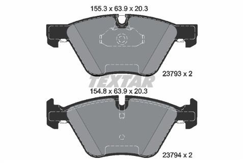 TEXTAR Klocki hamulcowe - komplet 2379301
