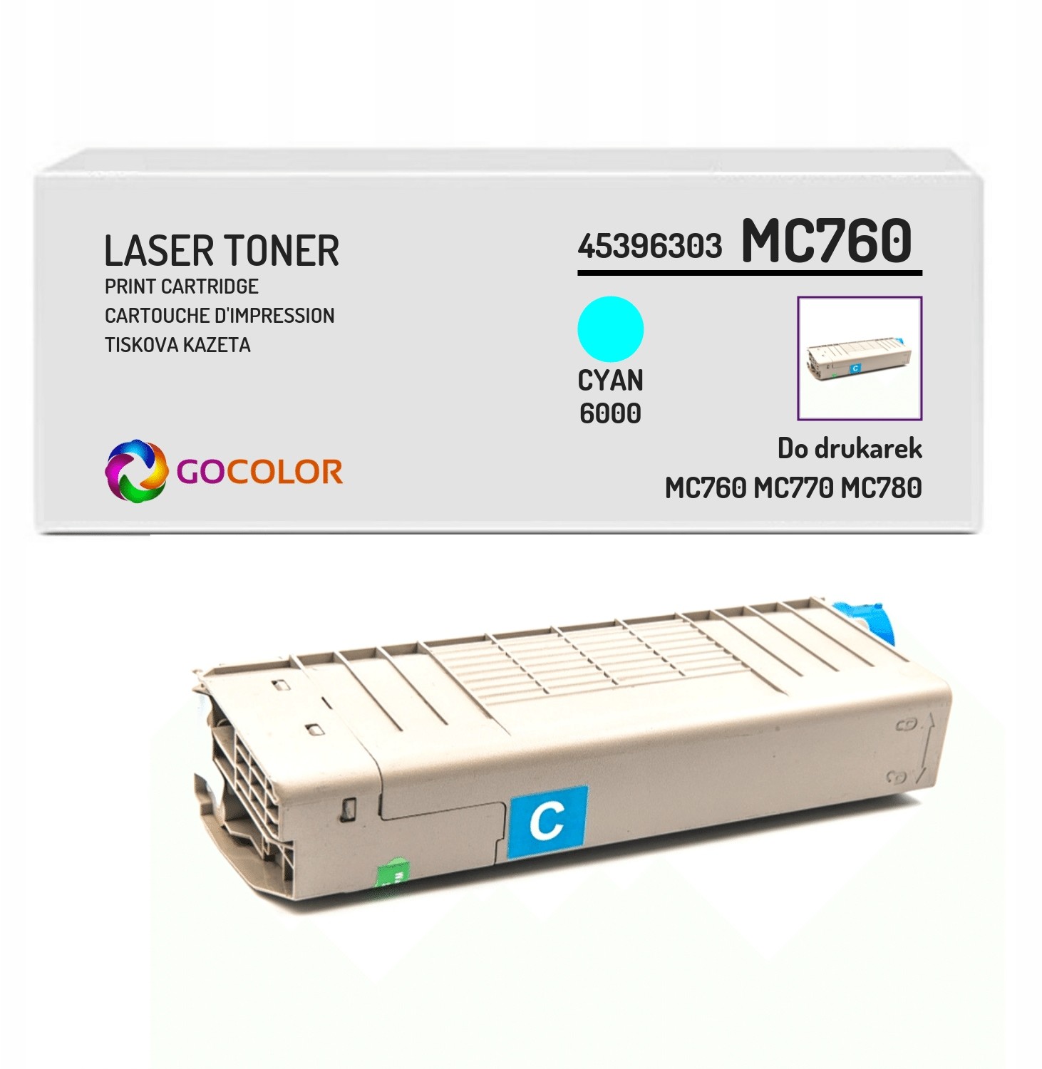 Toner do drukarki Oki MC760dn 45396303 Cyan