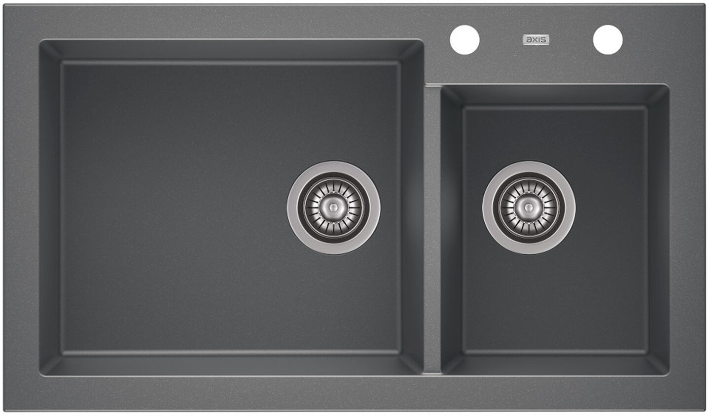 AXIS GROUP Zlew A-Point 140 2-komorowy moonlight grey