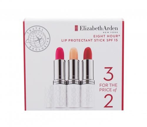 Фото - Інша косметика Elizabeth Arden Eight Hour Lip Protectant Stick SPF 15 Trio Set Zestaw Bal 