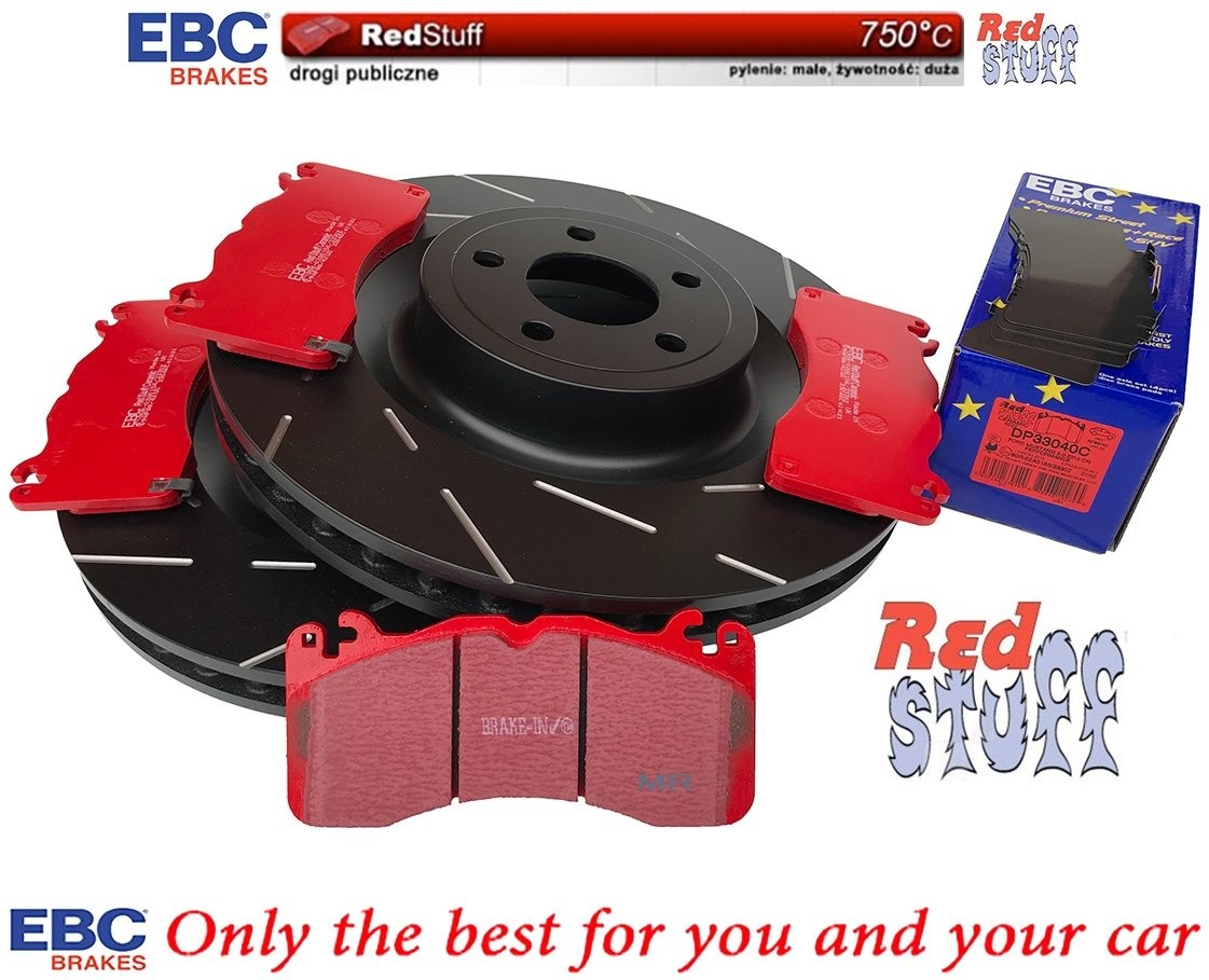 EBC Brakes Przednie CERAMICZNE klocki RedStuff + tarcze hamulcowe EBC seria USR Ford Mustang 5,0 V8 2015 USR7694+DP33040C