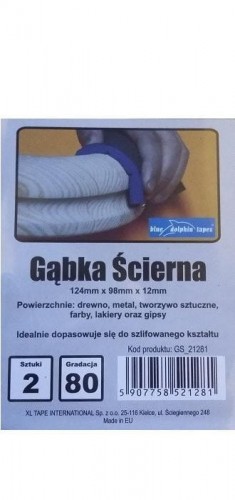 BLUE DOLPHIN BLUE DOLPHIN GĄBKA ŚCIERNA 124X98X12MM gr 46 2szt. s3.56621243