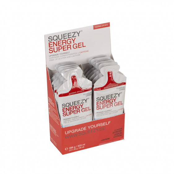 Squeezy Żel Energetyczny z kofeiną 33 g Cytryna 12+1 gratis