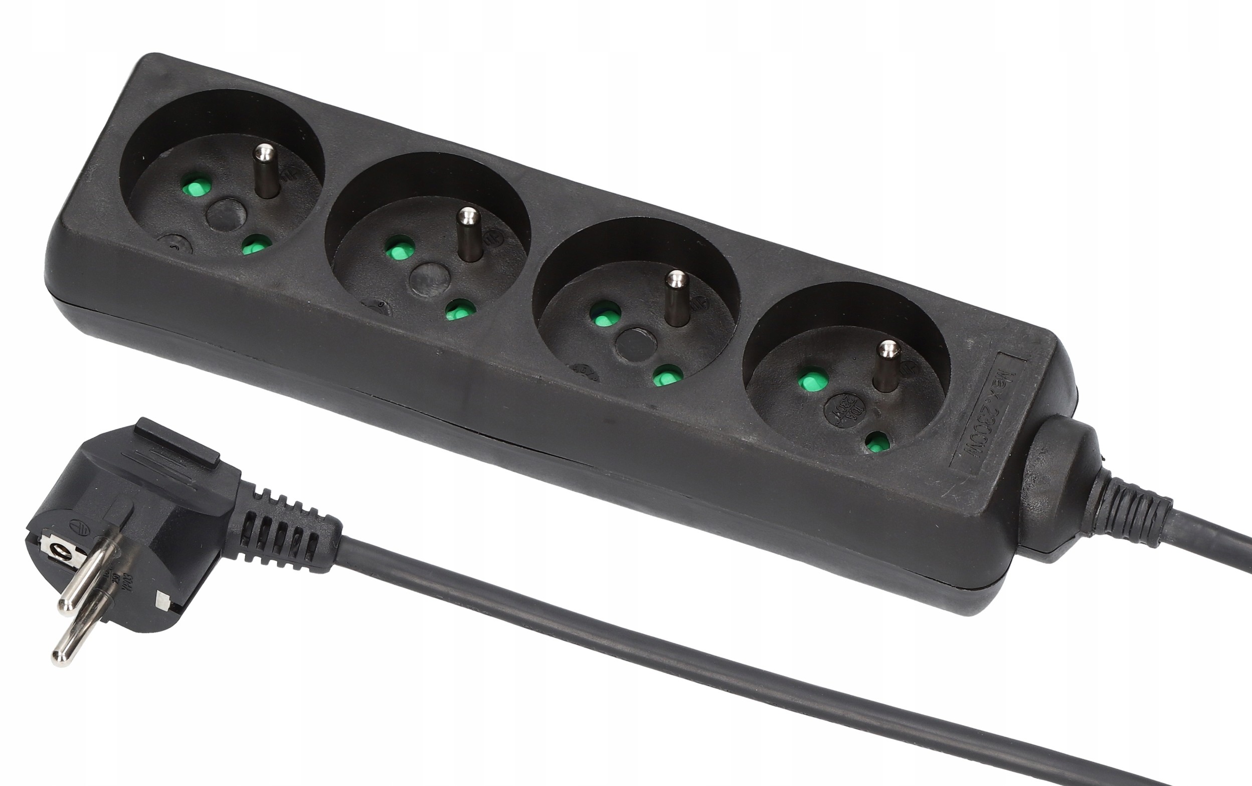 HBF poczwórny z uziemieniem 5m czarny