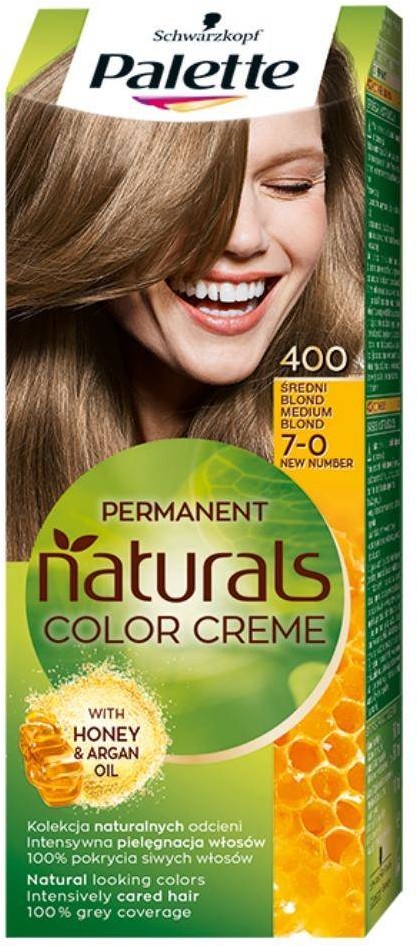 Schwarzkopf Permanent Naturals Color Creme farba do włosów trwale koloryzująca 400/ 7-0 Średni Blond 107310-uniw