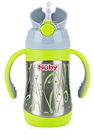 Nuby słomki do picia id10279 Thermo stal nierdzewna filiżanka, 280 ML