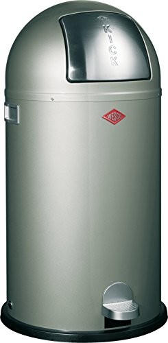 Wesco pojemnik na odpadki Kickboy, srebrny (neusilber), pojemność: 40 l 177731-03