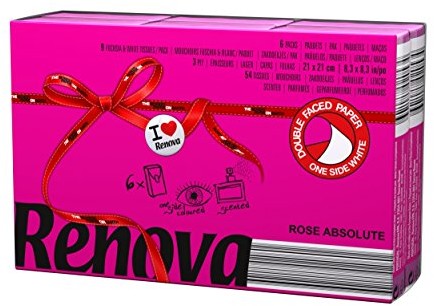 RENOVA chusteczki higieniczne Red Label różowe zapachowe - 6 opakowań - [20 sztuk]