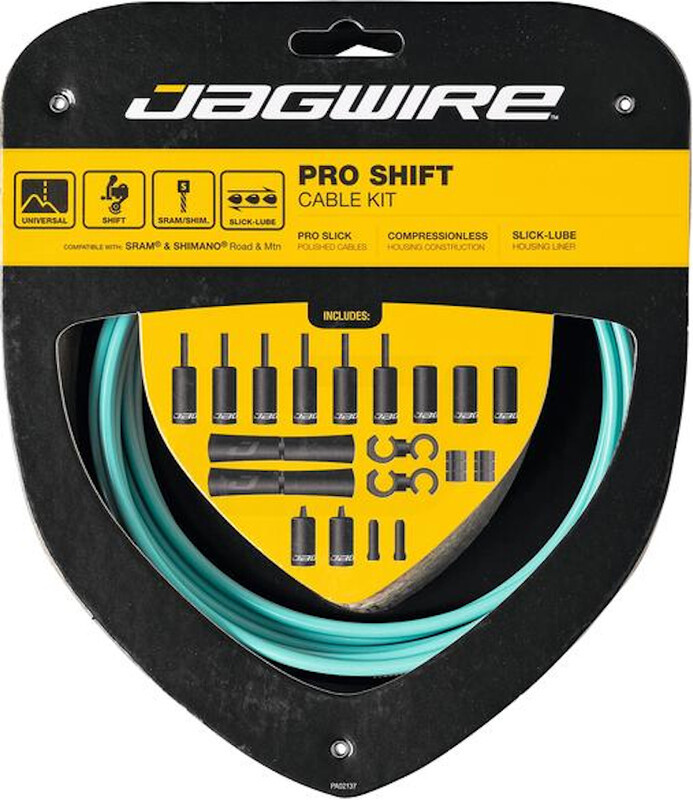 Jagwire Jagwire 2X Pro Shift Linka przerzutki - zestaw, bianchi celeste  2021 Linki przerzutki i pancerze 18018159