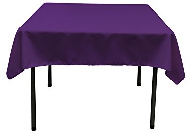 LA Linen La Linen poliester poplin Square tablecloth TCpop52x52_PurpleP23